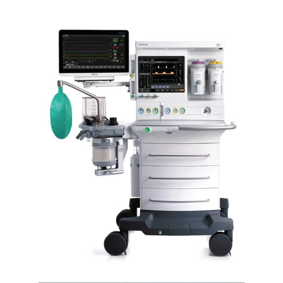 Anesthesia machine with integrated monitoring