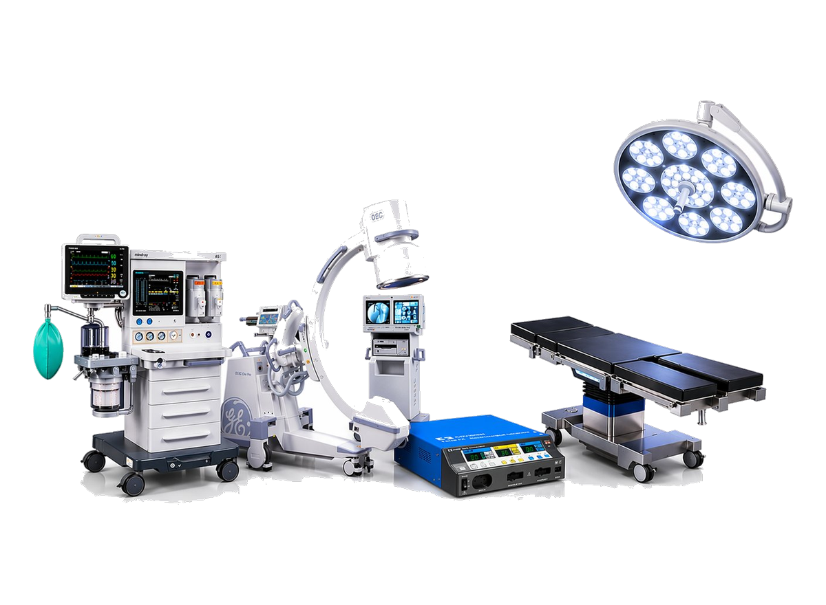 Anesthesia, imaging, surgical, and monitoring equipment available for rental and loaner use